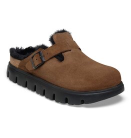 BIRKENSTOCK BOSTON CHUNKY SHEARLING-DARK TEA