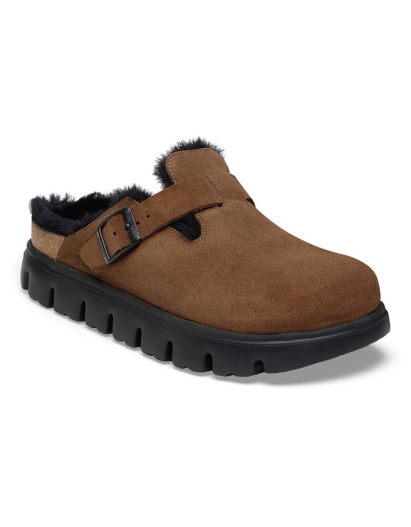 BIRKENSTOCK BOSTON CHUNKY SHEARLING-DARK TEA
