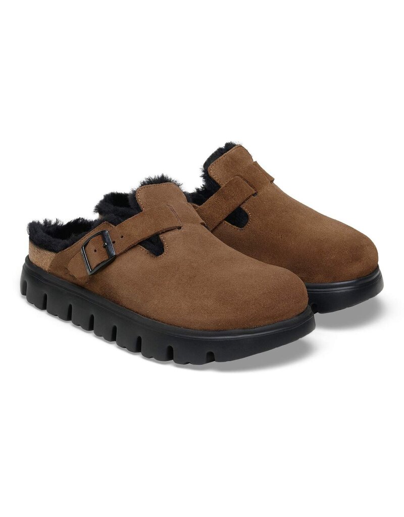 BIRKENSTOCK BOSTON CHUNKY SHEARLING-DARK TEA