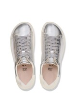 BIRKENSTOCK BEND LEATHER-SILVER/WHITE