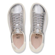 BIRKENSTOCK BEND LEATHER-SILVER/WHITE | BEND SHOE CO