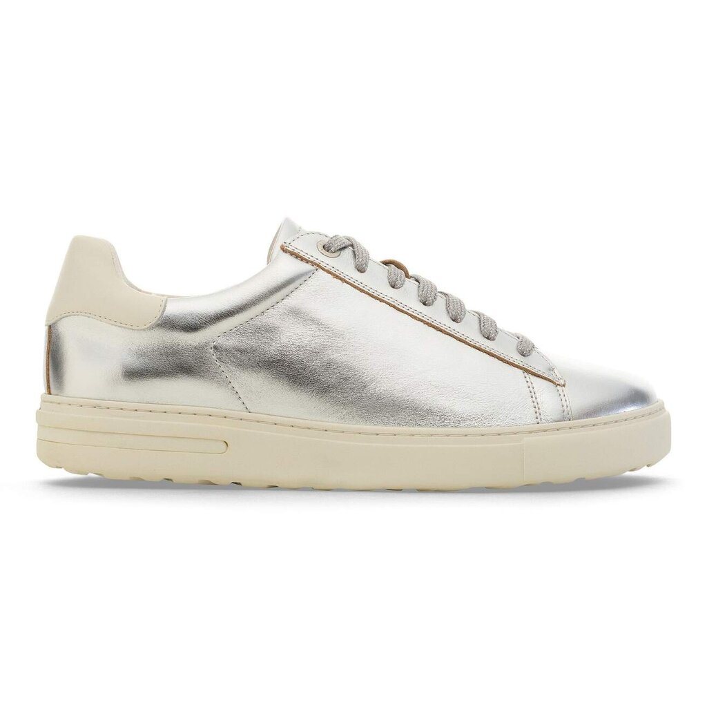 BIRKENSTOCK BEND LEATHER-SILVER/WHITE | BEND SHOE CO