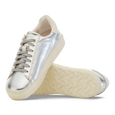 BIRKENSTOCK BEND LEATHER-SILVER/WHITE | BEND SHOE CO