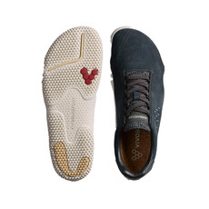 VIVO BAREFOOT WOMEN'S MOTUS STUDIO LEATHER SNEAKER-OBSIDIAN/WHITE