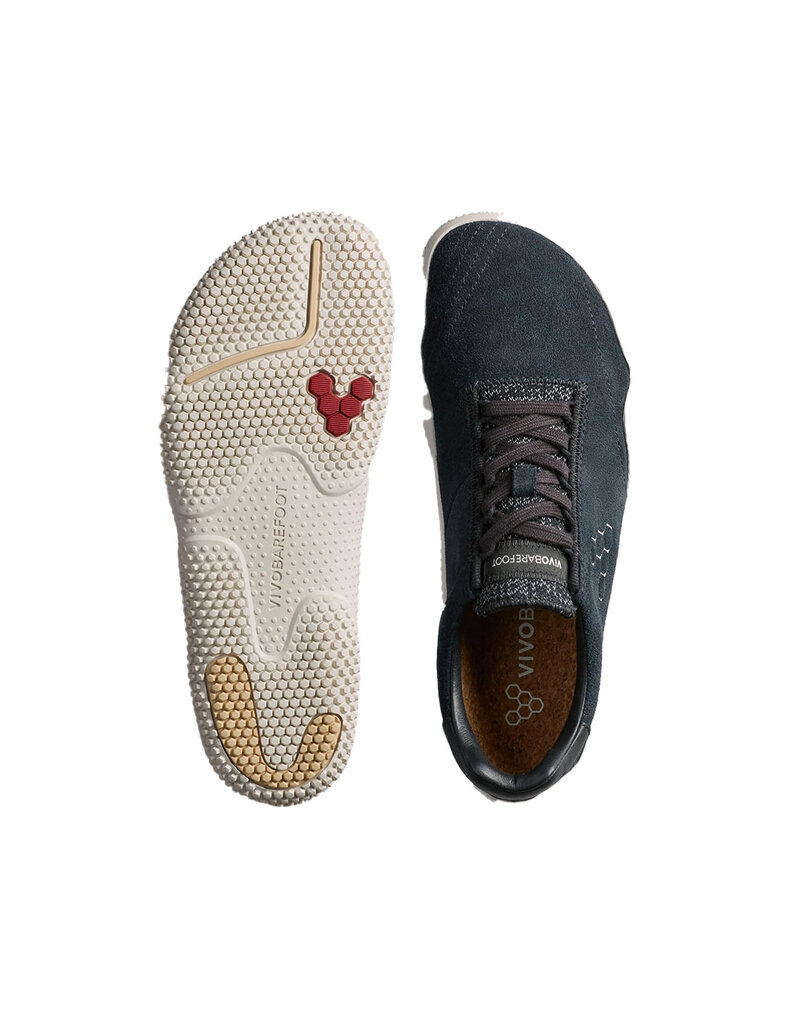 VIVO BAREFOOT WOMEN'S MOTUS STUDIO LEATHER SNEAKER-OBSIDIAN/WHITE