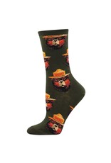 SOCKSMITH WOMEN'S SMOKEY FACE GREEN