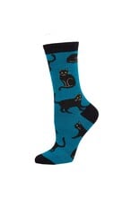SOCKSMITH WOMEN'S BLACK CAT