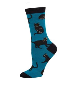 SOCKSMITH WOMEN'S BLACK CAT