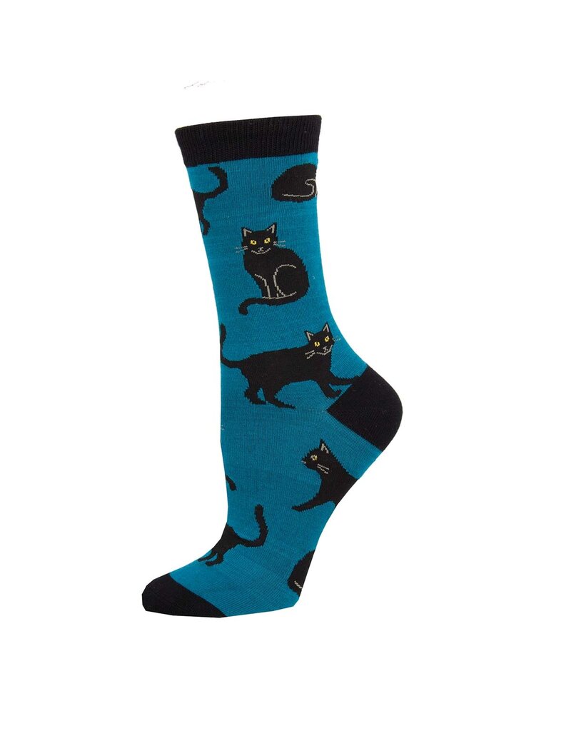 SOCKSMITH WOMEN'S BLACK CAT