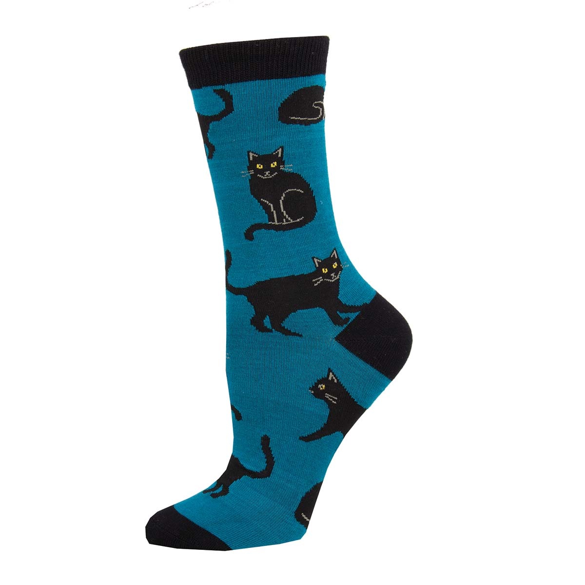 SOCKSMITH WOMEN'S BLACK CAT