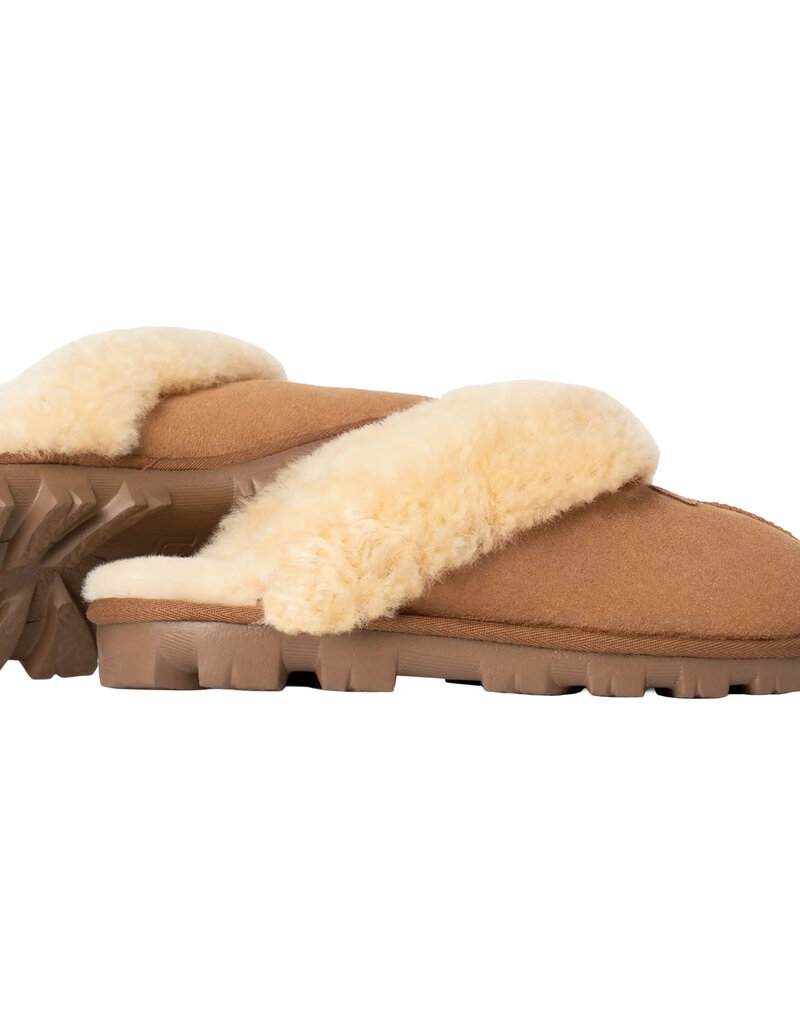 UGG WOMEN'S COQUETTE SLIPPER-CHESTNUT