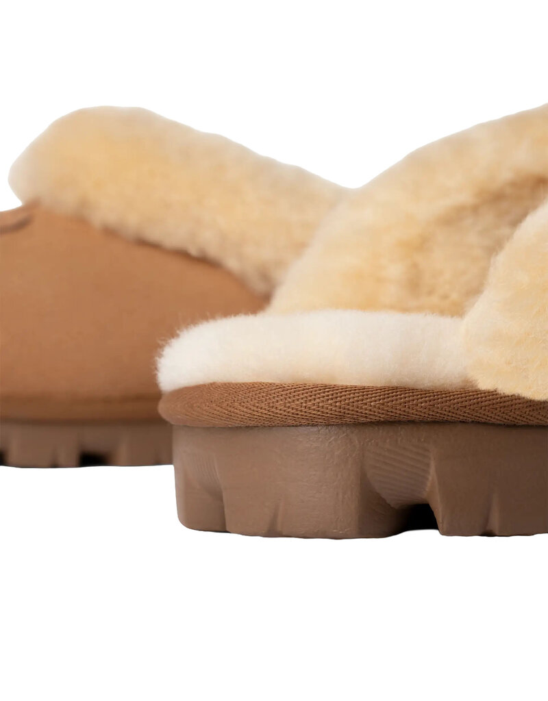 UGG WOMEN'S COQUETTE SLIPPER-CHESTNUT