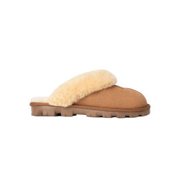 UGG WOMEN'S COQUETTE SLIPPER-CHESTNUT