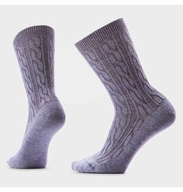 SMARTWOOL WOMEN'S EVERYDAY CABLE CREW -CHALK VIOLET