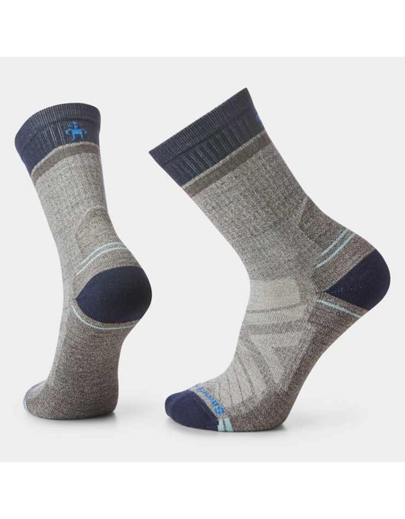 SMARTWOOL MEN'S HIKE LIGHT CUSHION WINDING TRAIL CREW TAUPE-NATURAL MARL