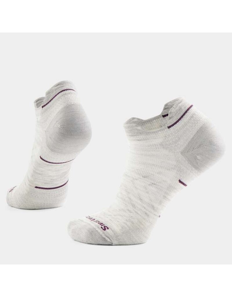 SMARTWOOL WOMEN'S RUN ZERO CUSHION LOW ANKLE-ASH