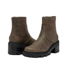 SOREL WOMEN'S JOAN NOW ZIP BOOTIE-CANOE/BLACK