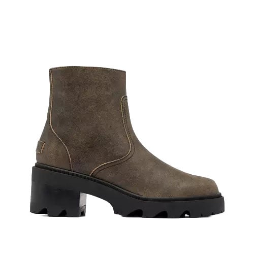 SOREL WOMEN'S JOAN NOW ZIP BOOTIE-CANOE/BLACK