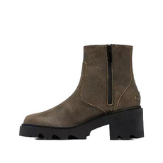 SOREL WOMEN'S JOAN NOW ZIP BOOTIE-CANOE/BLACK