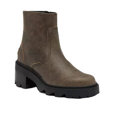 SOREL WOMEN'S JOAN NOW ZIP BOOTIE-CANOE/BLACK