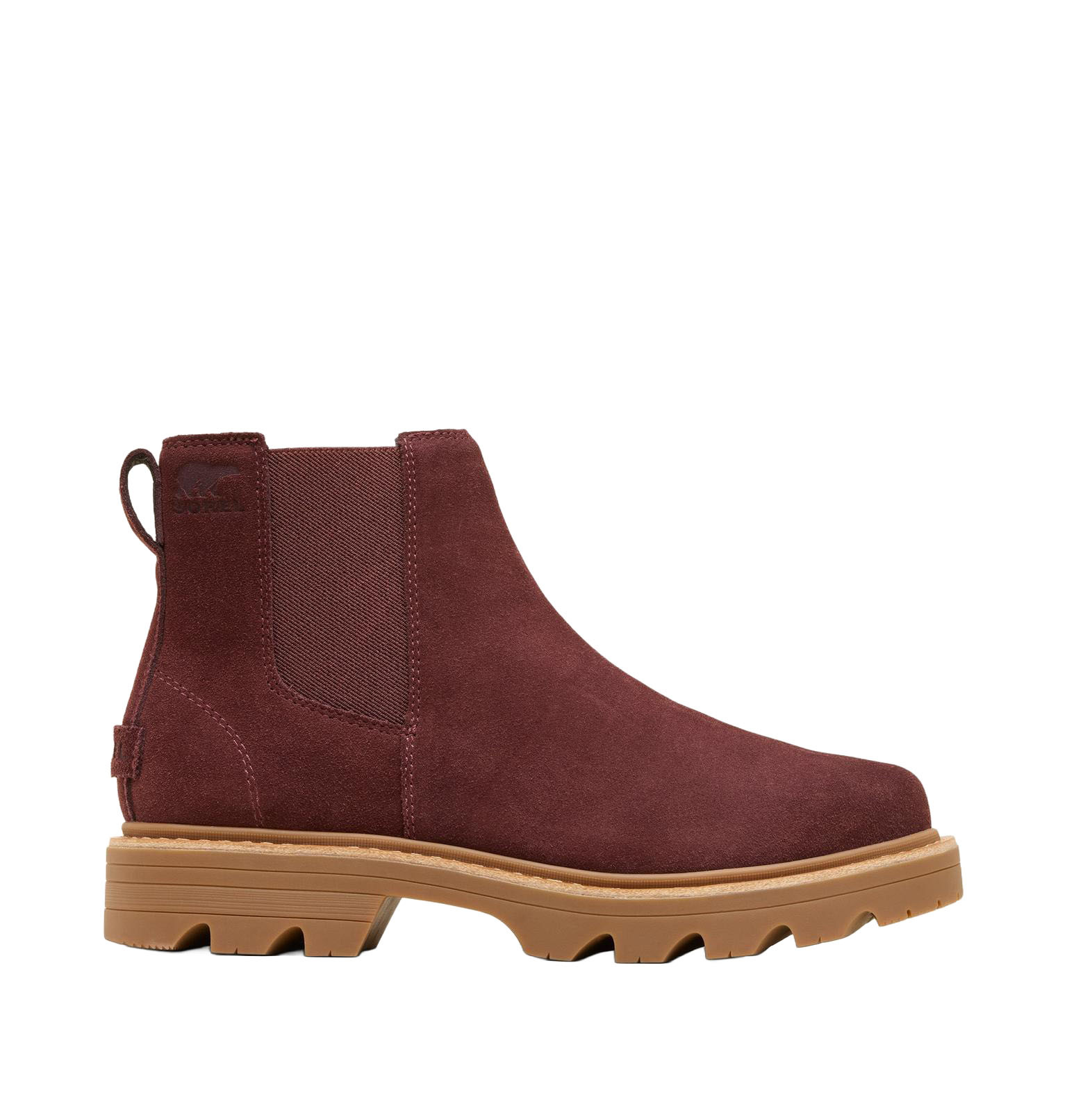 SOREL WOMEN'S REVEL RD CHELSEA WATERPROOF-REDWOOD/GUM