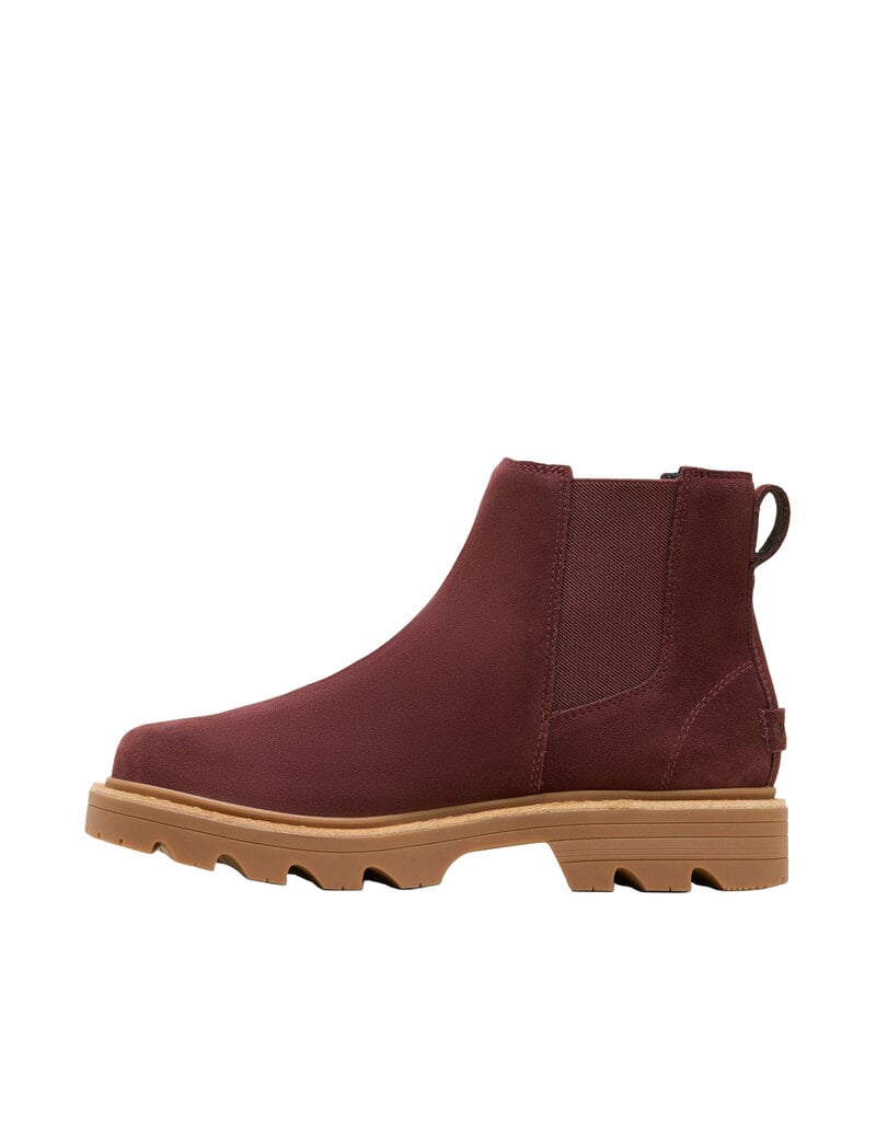 SOREL WOMEN'S REVEL RD CHELSEA WATERPROOF-REDWOOD/GUM