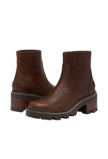 SOREL WOMEN'S JOAN NOW ZIP BOOTIE-TOBACCO/BLACKENED BROWN