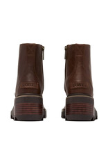 SOREL WOMEN'S JOAN NOW ZIP BOOTIE-TOBACCO/BLACKENED BROWN