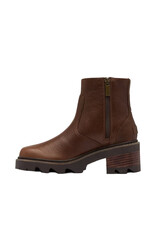 SOREL WOMEN'S JOAN NOW ZIP BOOTIE-TOBACCO/BLACKENED BROWN