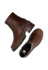 SOREL WOMEN'S JOAN NOW ZIP BOOTIE-TOBACCO/BLACKENED BROWN