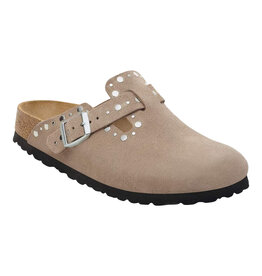 BIRKENSTOCK BOSTON RIVET SUEDE-TAUPE
