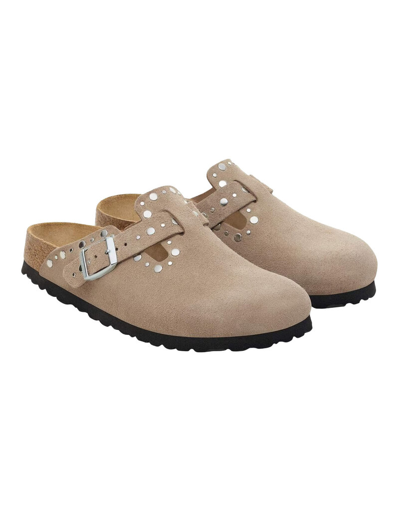 BIRKENSTOCK BOSTON RIVET SUEDE-TAUPE