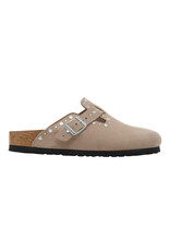 BIRKENSTOCK BOSTON RIVET SUEDE-TAUPE