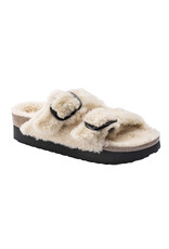 BIRKENSTOCK ARIZONA PLATFORM BIG BUCKLE SHEARLING-TEDDY EGGSHELL