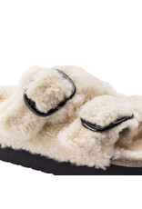 BIRKENSTOCK ARIZONA PLATFORM BIG BUCKLE SHEARLING-TEDDY EGGSHELL