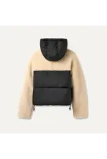 UGG MYKAH UGGBRAID PUFFER JACKET BLACK/CREAM