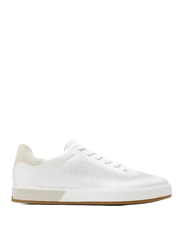 COLE HAAN MEN'S GRANDPRO ANGLEACE SNEAKER-OPTIC WHITE/SILVER BIRCH/OPTIC WHITE