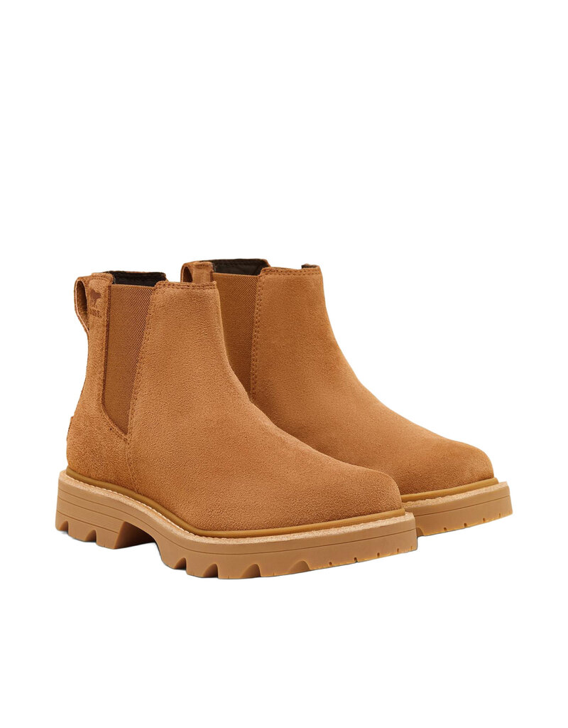 SOREL WOMEN'S REVEL RD CHELSEA WATERPROOF-VELVET TAN/GUM