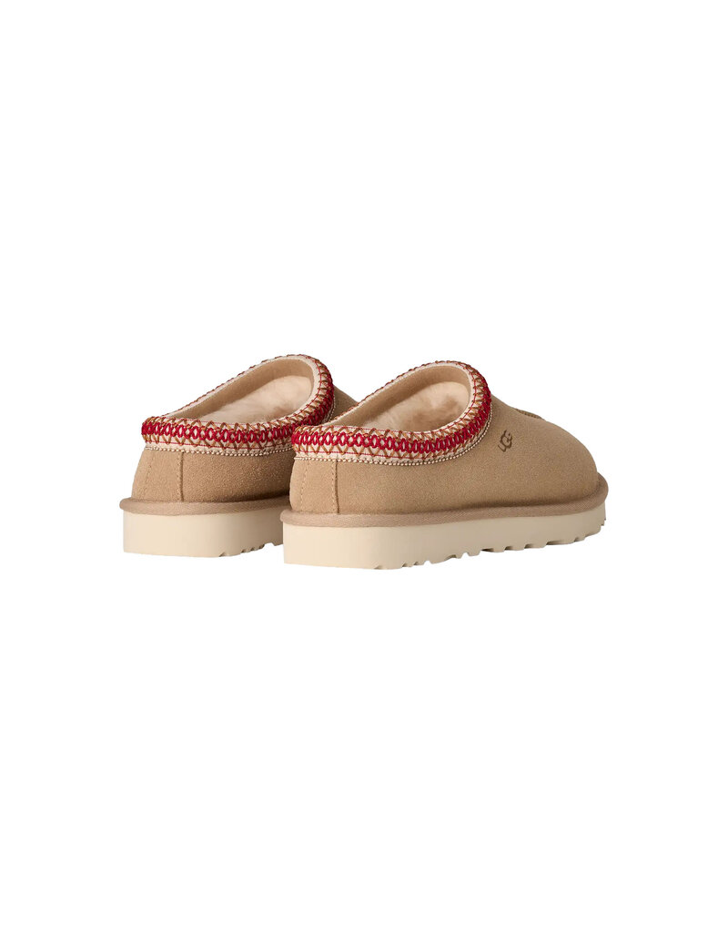 UGG WOMEN'S TASMAN II SLIPPER-SAND/DARK CHERRY