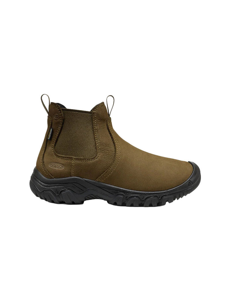 KEEN WOMEN'S GRETA CHELSEA II WATERPROOF BOOT-DARK OLIVE/BLACK