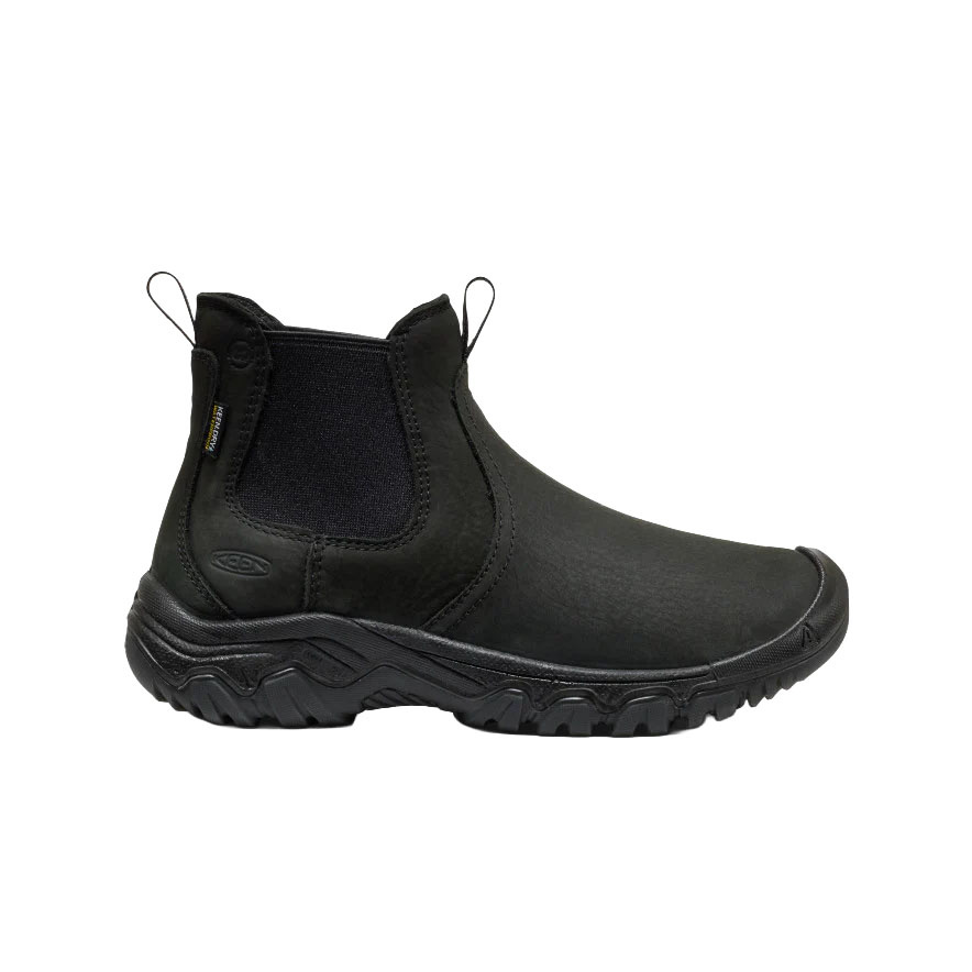 KEEN WOMEN'S GRETA CHELSEA II WATERPROOF BOOT-BLACK/BLACK