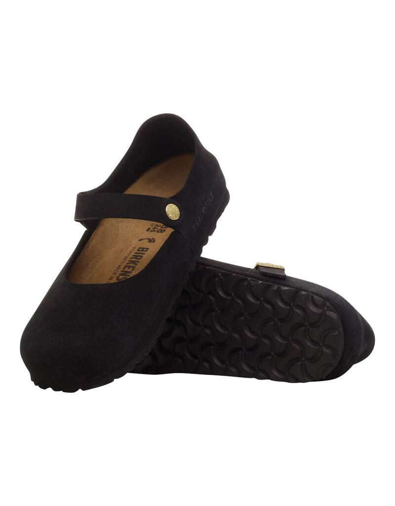 BIRKENSTOCK MANTOVA SUEDE-BLACK