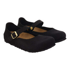 BIRKENSTOCK MANTOVA SUEDE-BLACK | BEND SHOE CO