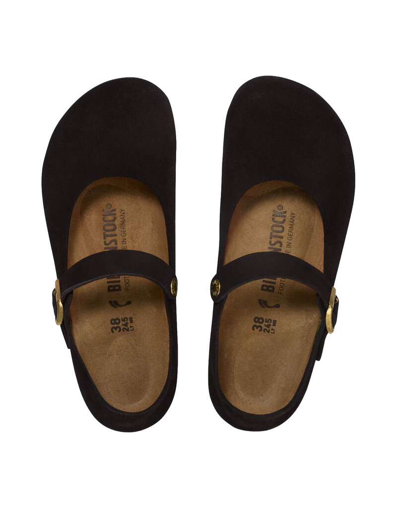BIRKENSTOCK MANTOVA SUEDE-BLACK