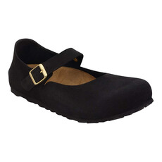 BIRKENSTOCK MANTOVA SUEDE-BLACK | BEND SHOE CO