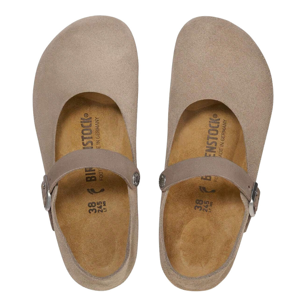 BIRKENSTOCK MANTOVA SUEDE-TAUPE | BEND SHOE CO