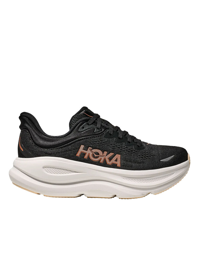 HOKA ONE ONE WOMEN'S BONDI 9-BLACK/ROSE GOLD