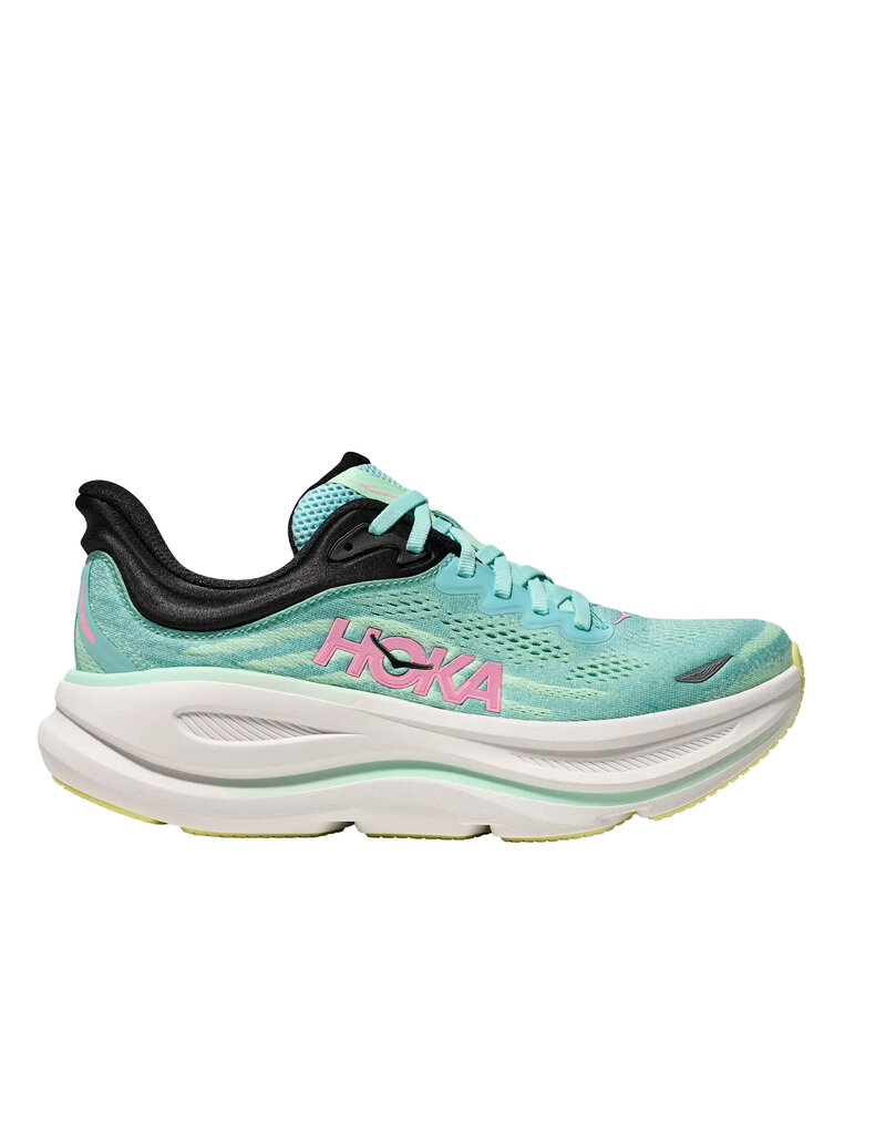 HOKA ONE ONE WOMEN'S BONDI 9-BLUE SPARK/MINT FLUORIDE
