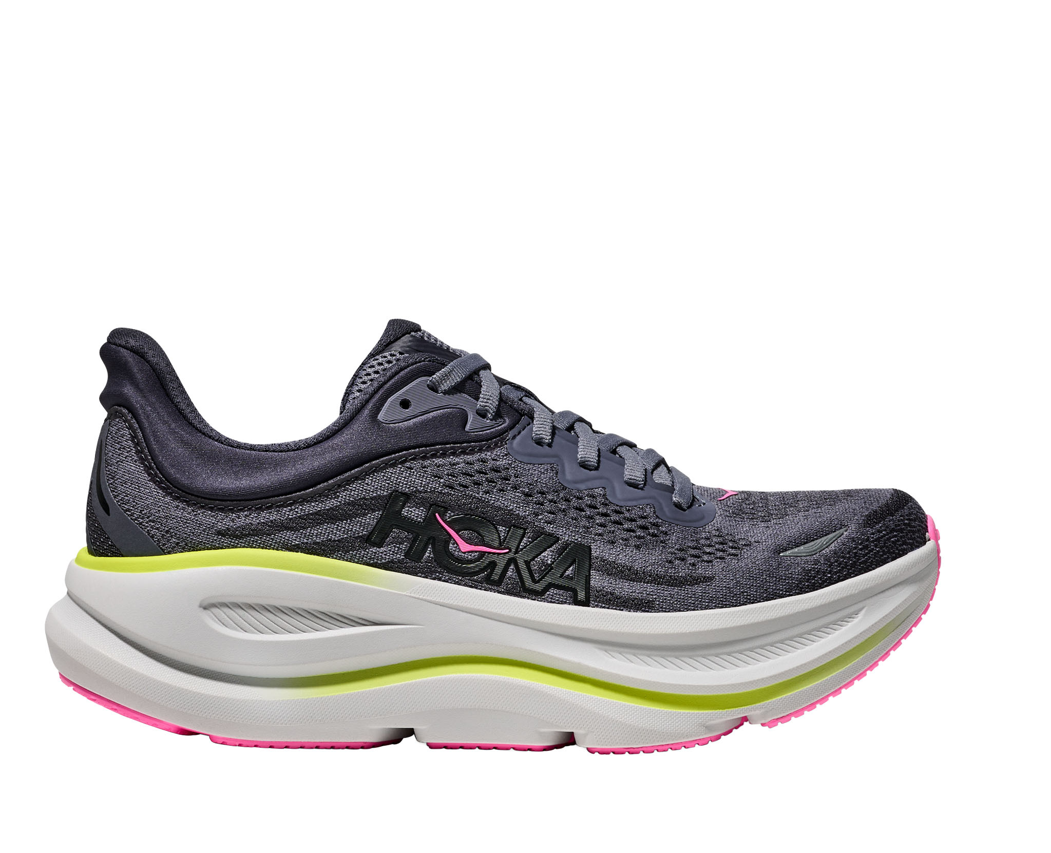 HOKA ONE ONE WOMEN'S BONDI 9-CHARCOAL GREY/GREY SKIES