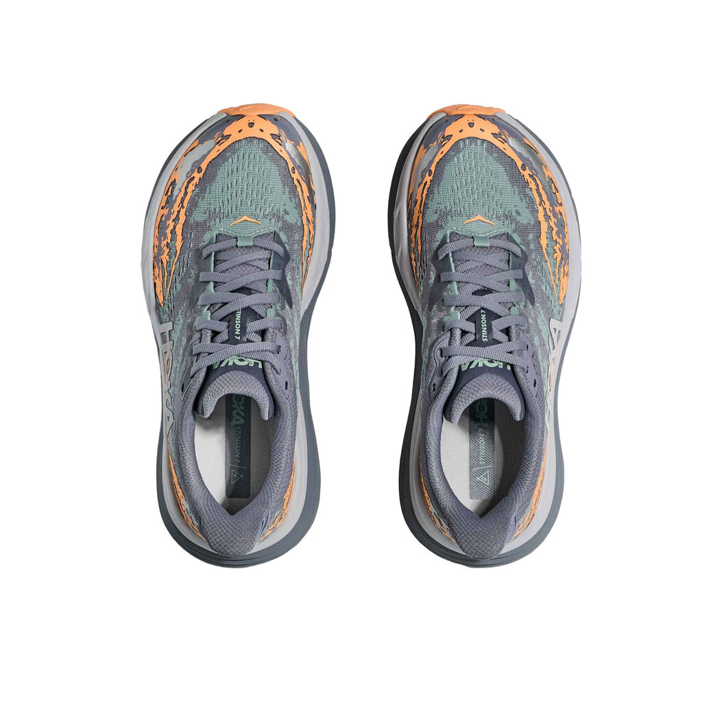 HOKA ONE ONE WOMEN'S STINSON 7-GREY SKIES/PALE TANGERINE